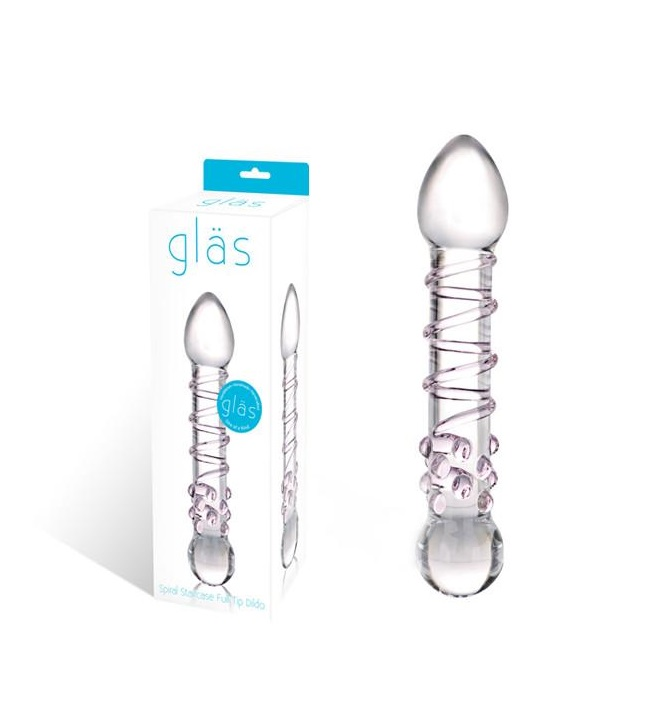 Glas 7.25 Inch Spiral Staircase Full Tip Dildo Default Title DONGS Glass