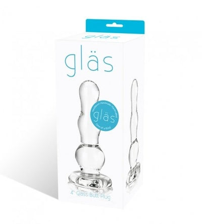 Glas 4 Inch Glass Butt Plug with Graduated Bulbs for Beginners Default Title > Sex Toys > Glass