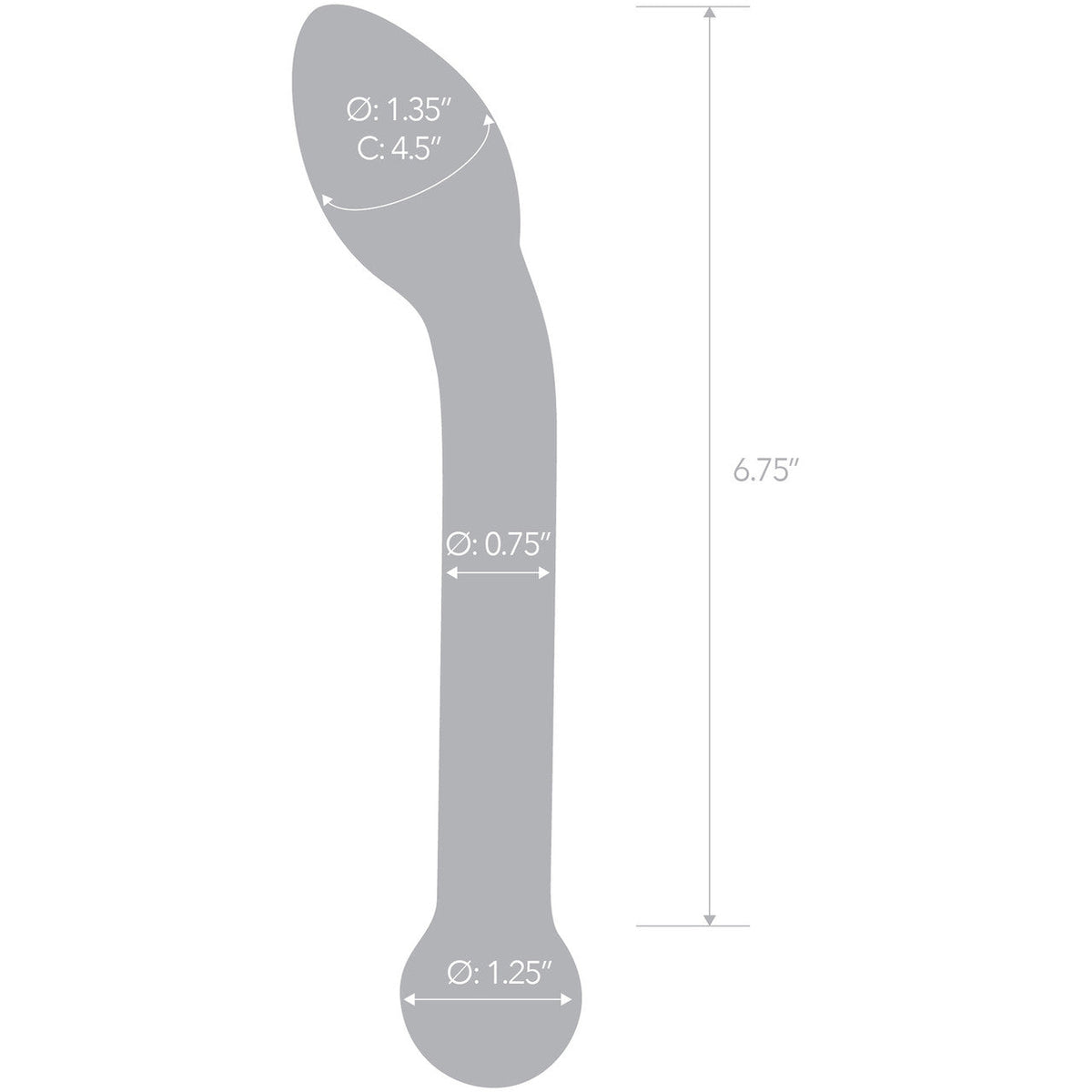 Glas 8 Inch Slimline – Glass G-Spot Dildo > Glass > Dildos