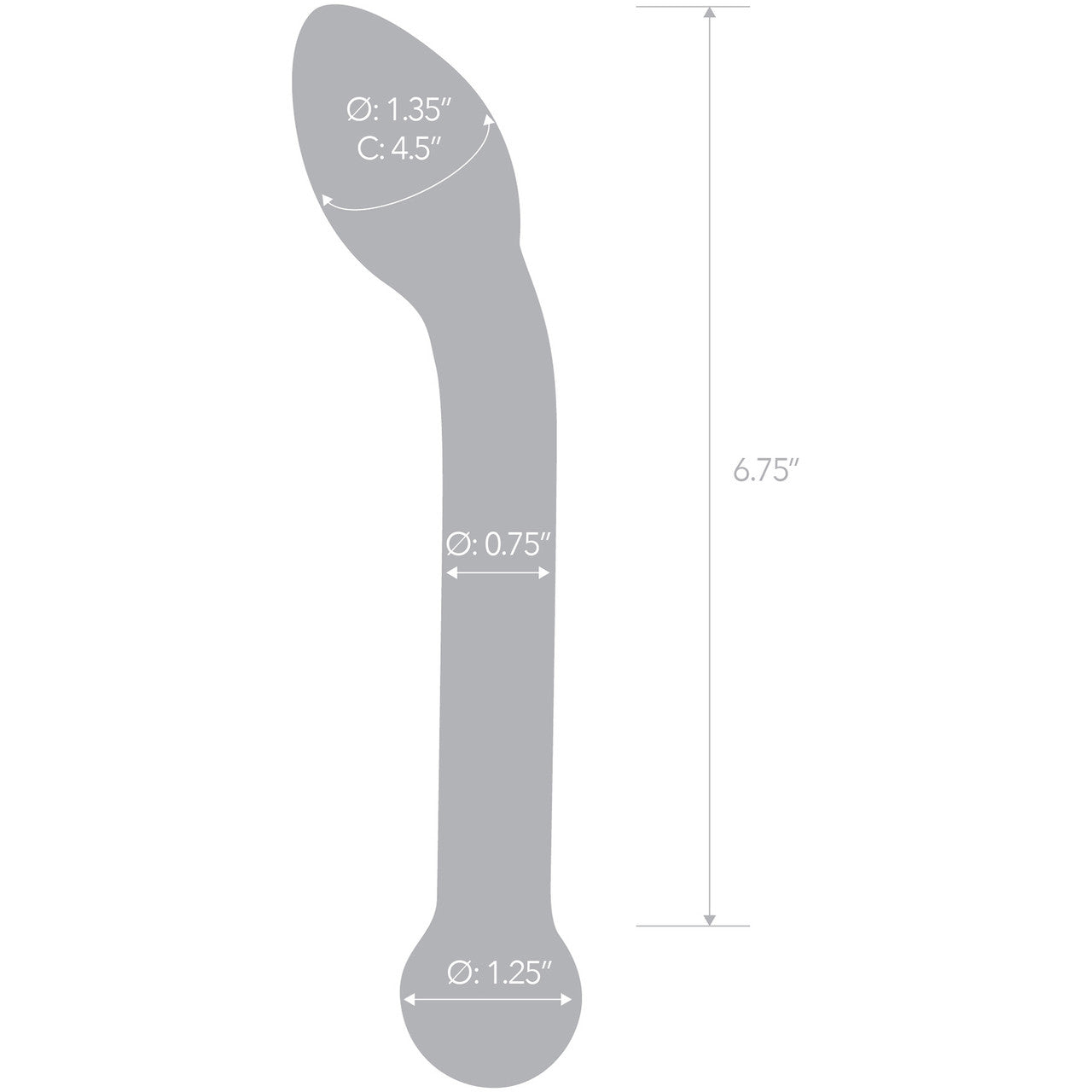 Glas 8 Inch Slimline – Glass G-Spot Dildo > Glass > Dildos