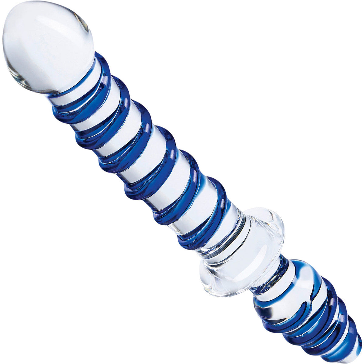 Glas Mr. Swirly 10 Inch Double-Ended Dildo and Butt Plug > Glass > Toys