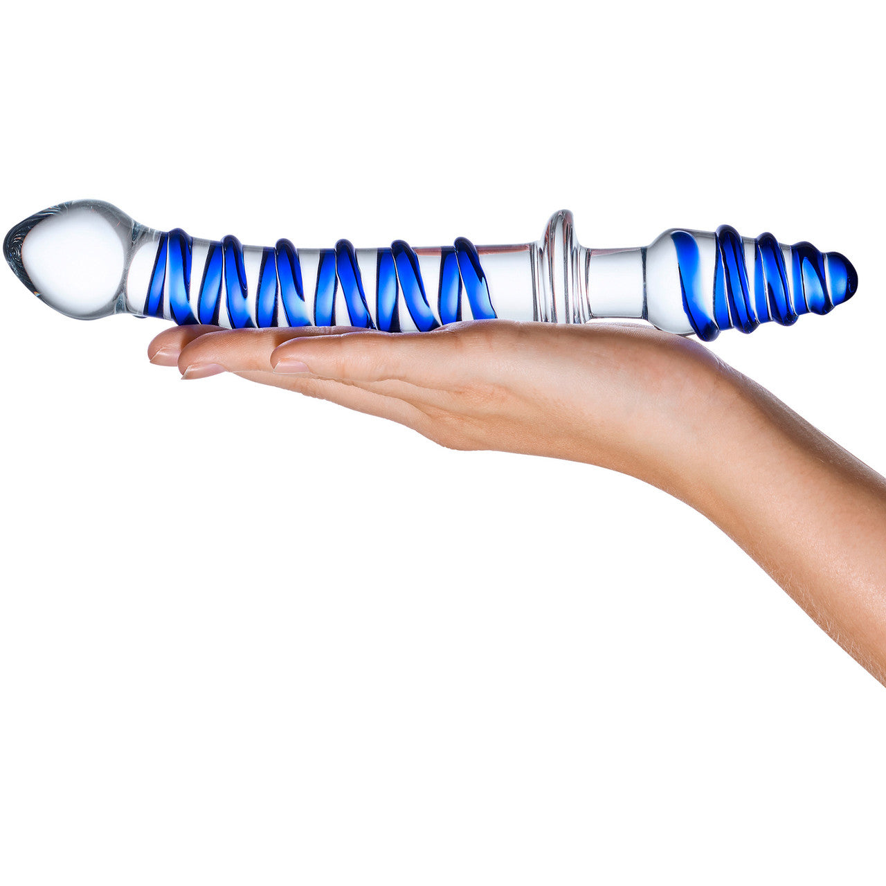 Glas Mr. Swirly 10 Inch Double-Ended Dildo and Butt Plug > Glass > Toys