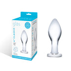 Glas 4 Inch Classic Clear Glass Butt Plug with Flared Base > Glass > Toys