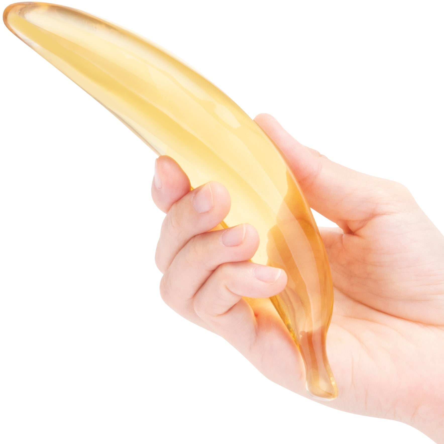 Glas Banana Joy 7 Inch Handblown Glass Dildo > Glass > Dildos