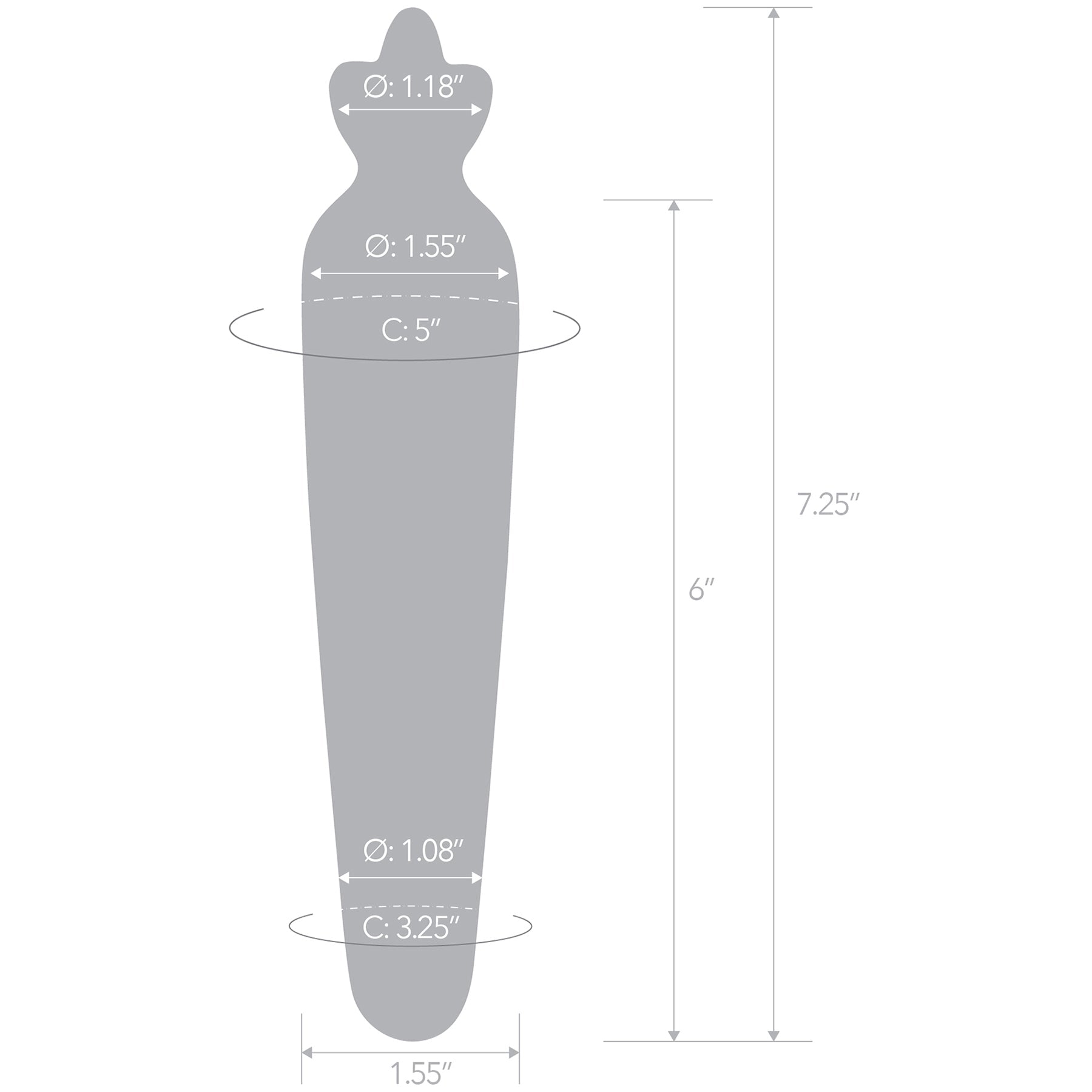 Glas Bunny Secret 7.25 Inch Glass Dildo > Glass > Dildos