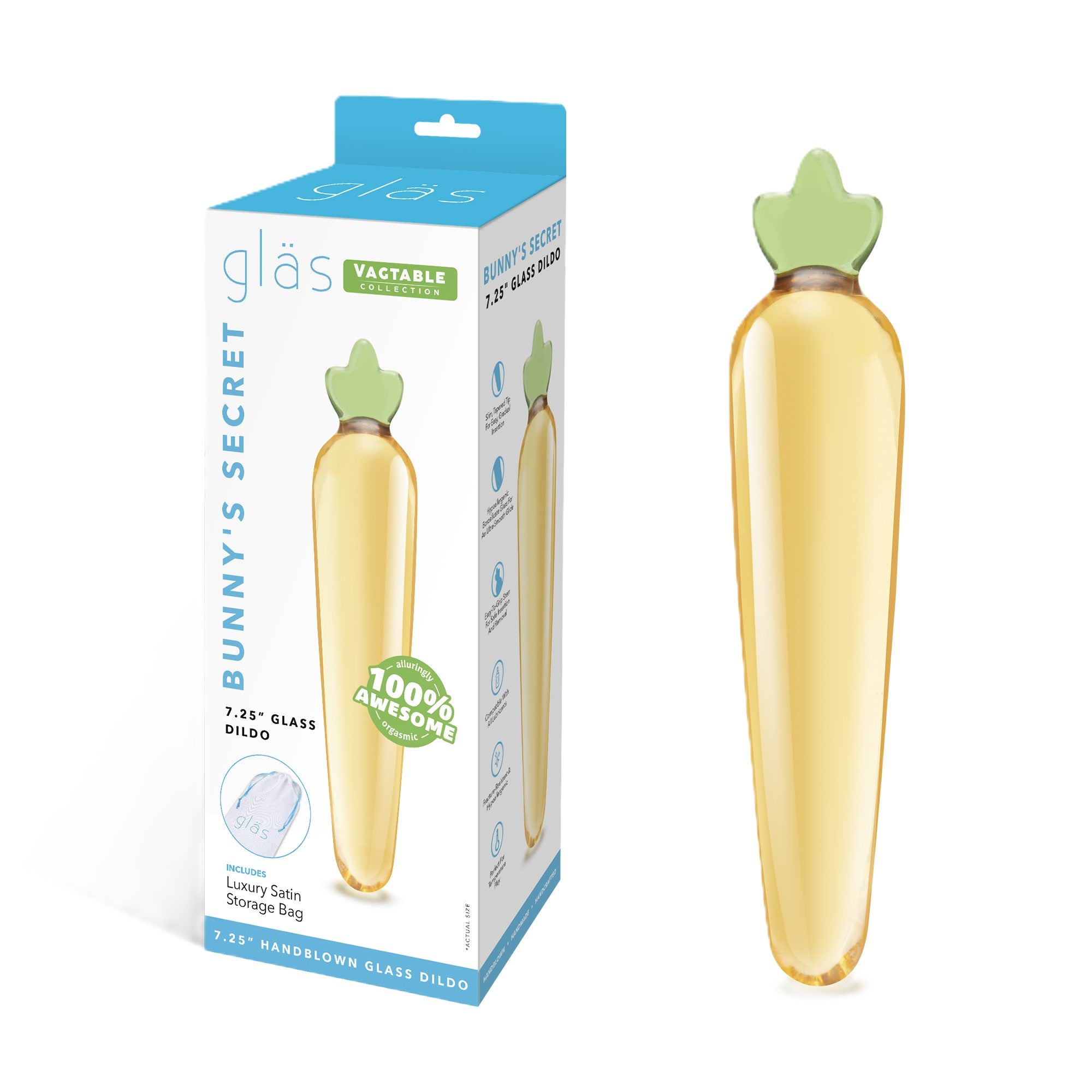 Glas Bunny Secret 7.25 Inch Glass Dildo Default Title > Glass > Dildos Main image