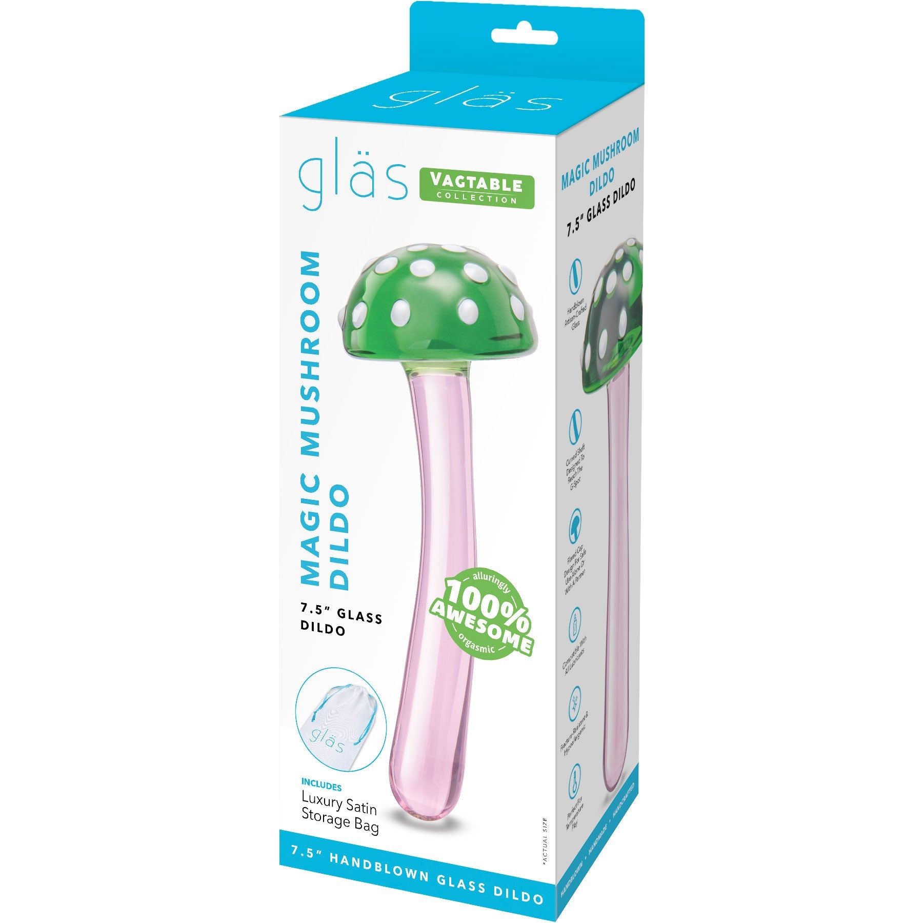 Glas Magic Mushroom 7.5 Inch Glass Dildo > Glass > Dildos
