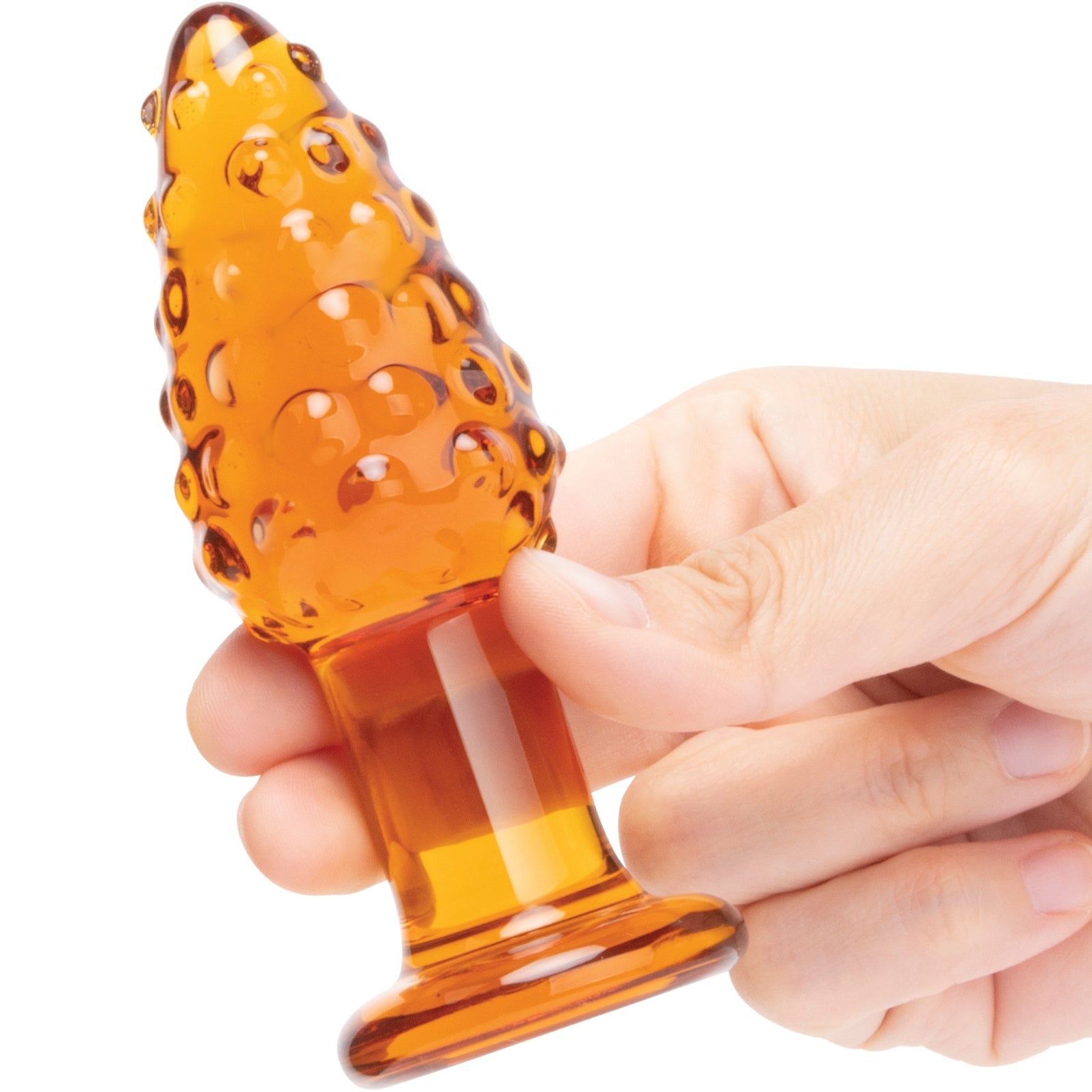 Glas Cornstar 4 Inch Textured Glass Butt Plug > Glass > Toys