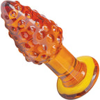 Glas Cornstar 4 Inch Textured Glass Butt Plug > Glass > Toys