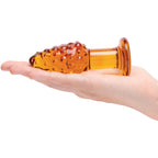 Glas Cornstar 4 Inch Textured Glass Butt Plug > Glass > Toys