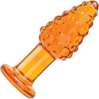 Glas Cornstar 4 Inch Textured Glass Butt Plug > Glass > Toys
