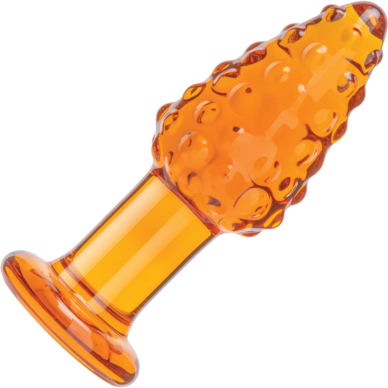 Glas Cornstar 4 Inch Textured Glass Butt Plug > Glass > Toys