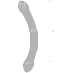 Glas 8 Inch Red Head Double Dildo Spiral Bulbous Glass Toy > Glass > Dildos