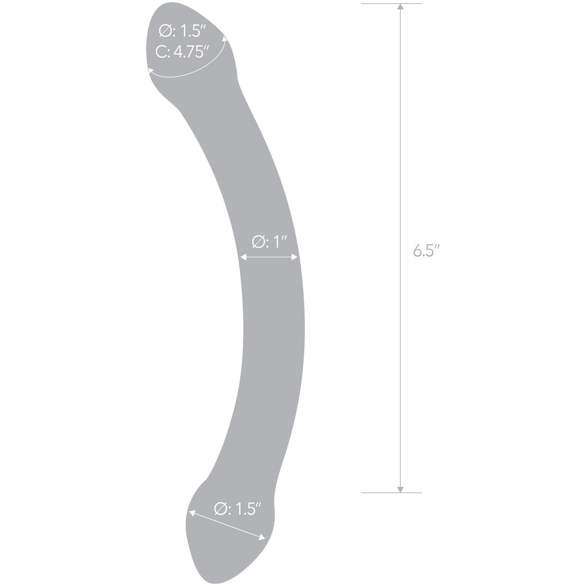 Glas 8 Inch Red Head Double Dildo Spiral Bulbous Glass Toy > Glass > Dildos