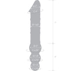 Gläs 11.5 Double Ended Glass Dildo With Anal Beads - Clear