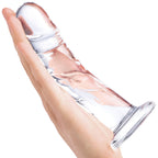 Glas 7 Inch Curved Realistic Glass Dildo with Veins > Glass > Dildos