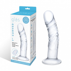 Glas 7 Inch Curved Realistic Glass Dildo with Veins Default Title > Glass > Dildos
