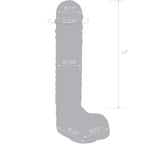 Gläs 8 Realistic Ribbed Glass Dildo With Balls - Clear