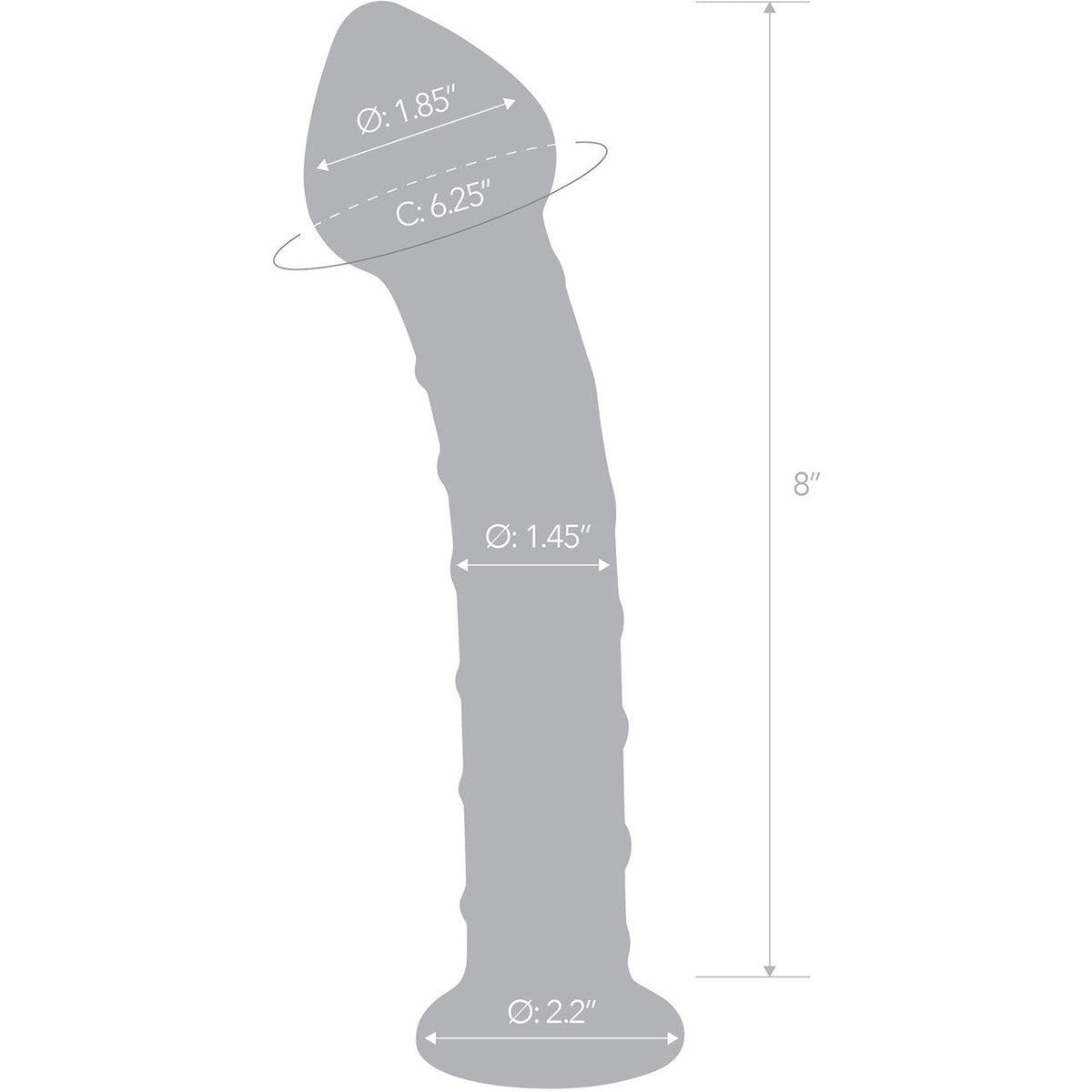 Glas 8 Inch Mr. Swirly Red Spiral Handblown Glass Dildo > Glass > Dildos