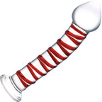 Glas 8 Inch Mr. Swirly Red Spiral Handblown Glass Dildo > Glass > Dildos