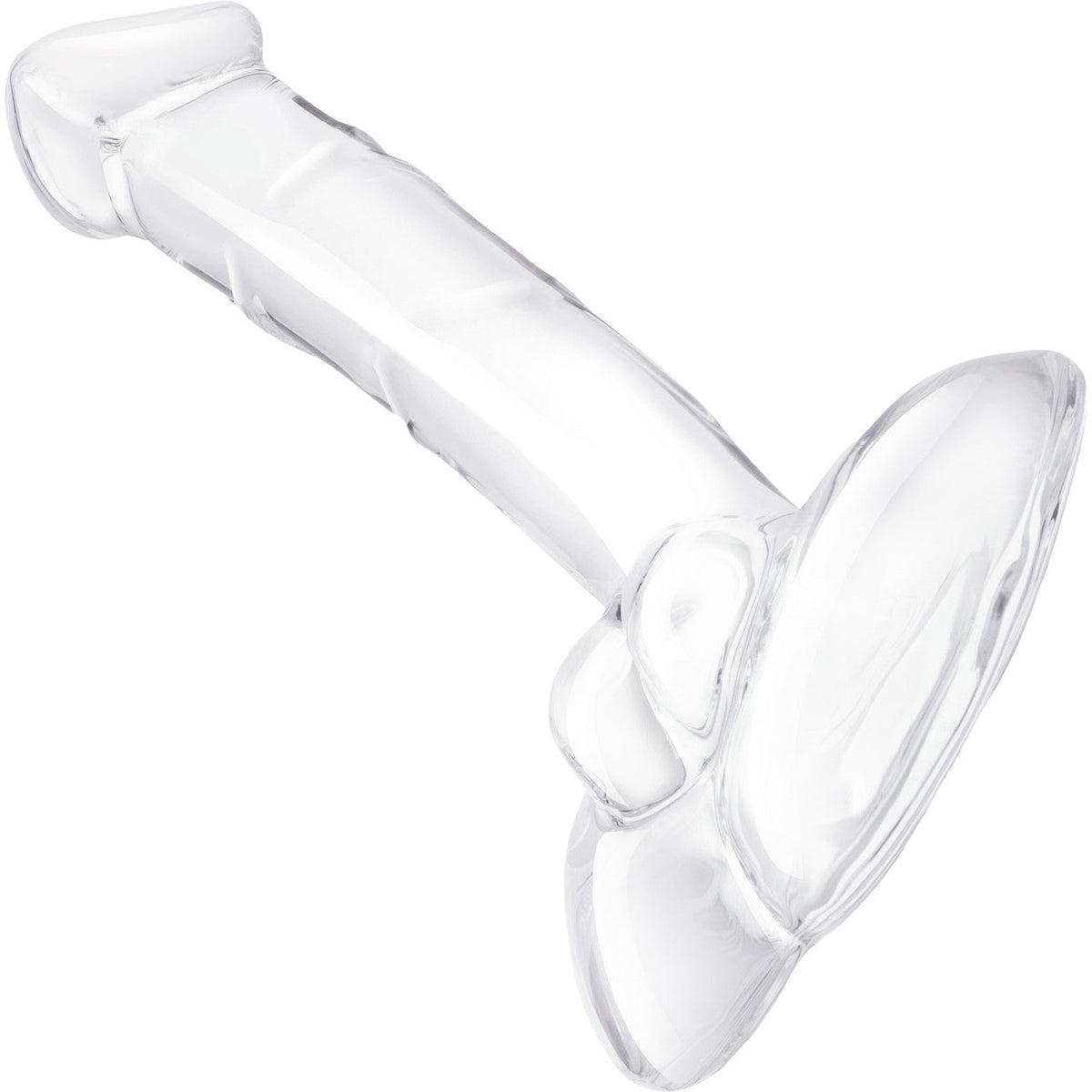 Glas 7.5 Inch Rideable Standing Clear Glass Cock with Stability Base > Glass > Dildos