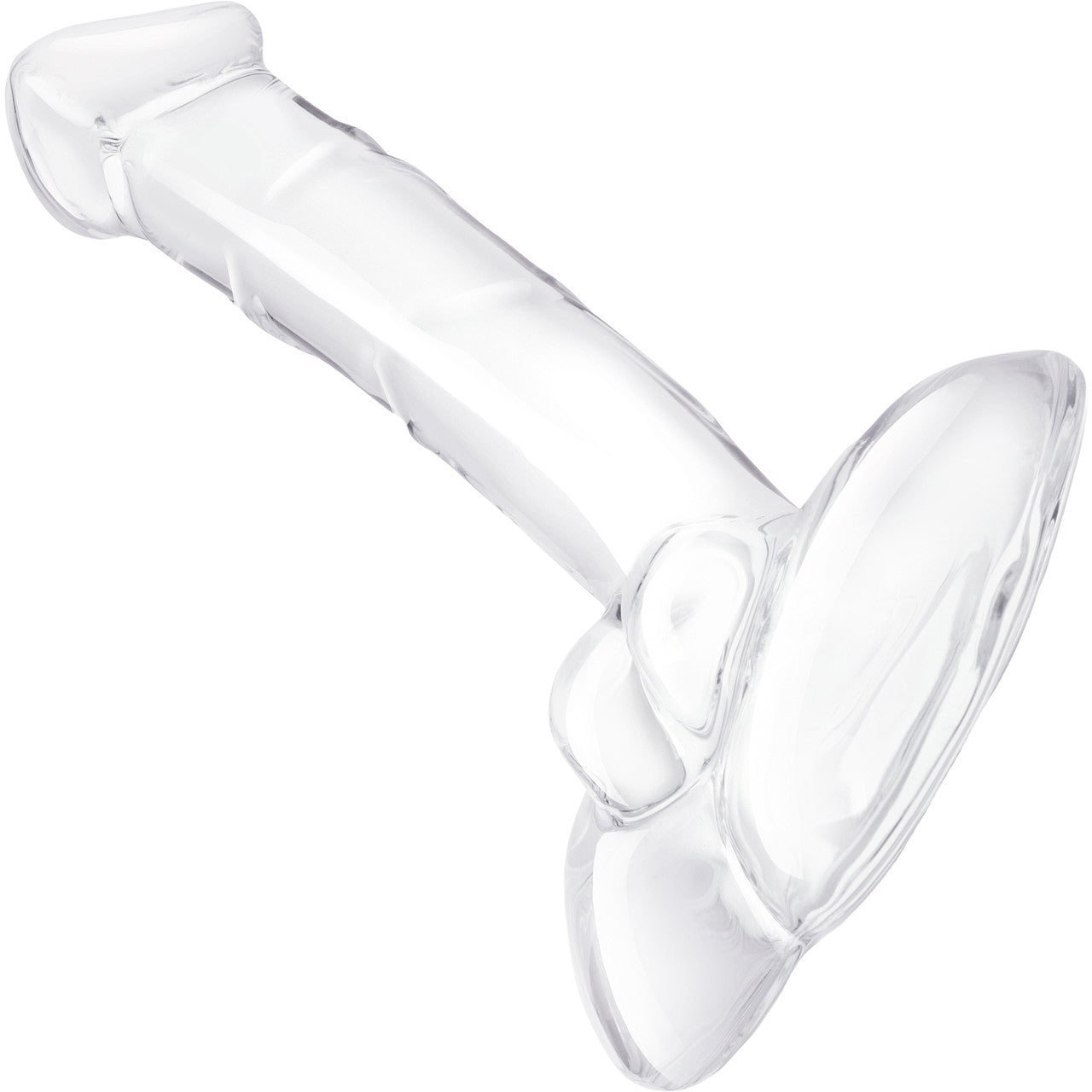 Gläs 7.5 Rideable Standing Glass Cock Dildo With Stability Base & Balls - Clear