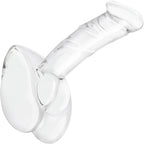 Gläs 7.5 Rideable Standing Glass Cock Dildo With Stability Base & Balls - Clear