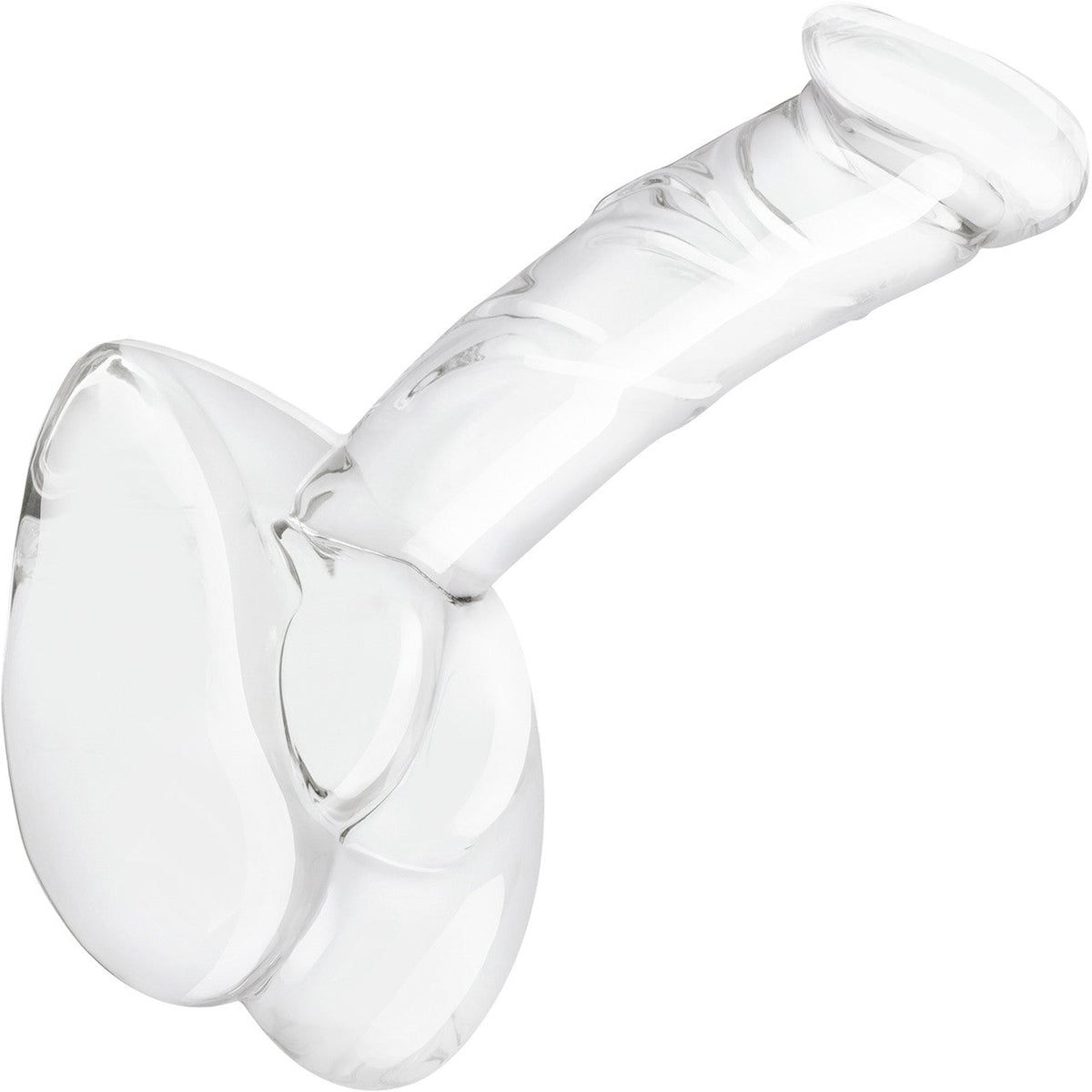Glas 7.5 Inch Rideable Standing Clear Glass Cock with Stability Base > Glass > Dildos