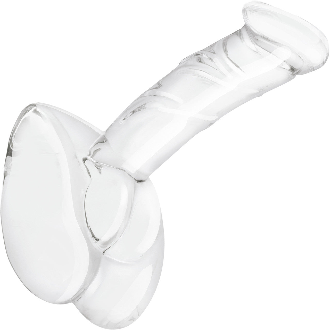 Gläs 7.5 Rideable Standing Glass Cock Dildo With Stability Base & Balls - Clear