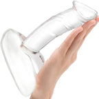Gläs 7.5 Rideable Standing Glass Cock Dildo With Stability Base & Balls - Clear