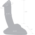 Gläs 7.5 Rideable Standing Glass Cock Dildo With Stability Base & Balls - Clear
