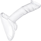 Gläs 7.5 Rideable Standing Glass Cock Dildo With Stability Base & Balls - Clear