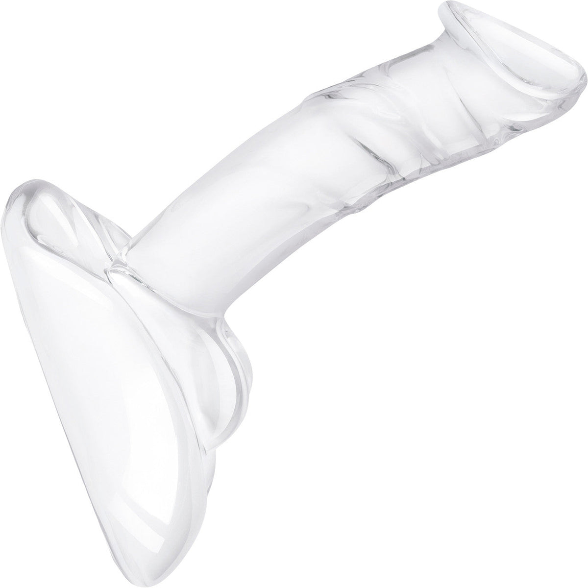 Glas 7.5 Inch Rideable Standing Clear Glass Cock with Stability Base > Glass > Dildos