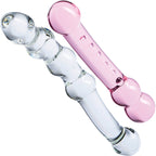 Glas Double Pleasure 6 Inch and 7.5 Inch Two-Piece Glass Dildo Set > Glass > Dildos