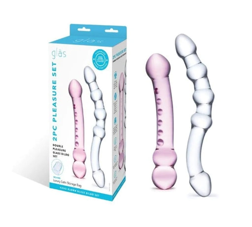 Glas Double Pleasure 6 Inch and 7.5 Inch Two-Piece Glass Dildo Set > Glass > Dildos Main image