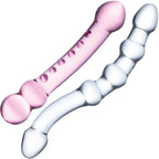 Glas Double Pleasure 6 Inch and 7.5 Inch Two-Piece Glass Dildo Set > Glass > Dildos