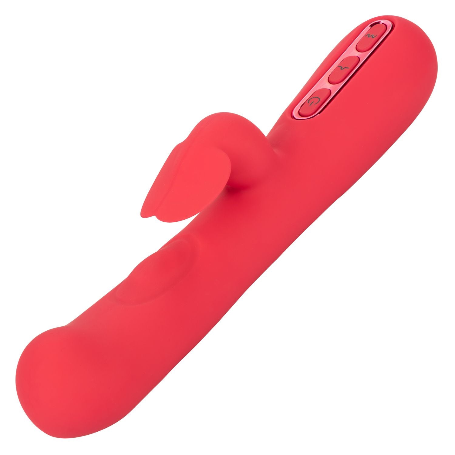Throb Flutter Red Dual Stimulator Massager with 2x Thumping Action and 7 Vibration Functions, Silicone Waterproof Vibrator > Vibrators > Ladies > Rabbit