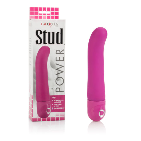 Power Stud G Waterproof Vibrator Pink 6.75 Inch Flexible Body-Safe PVC with 3 Speeds Pink > Sex Toys For Ladies > G-Spot Vibrators
