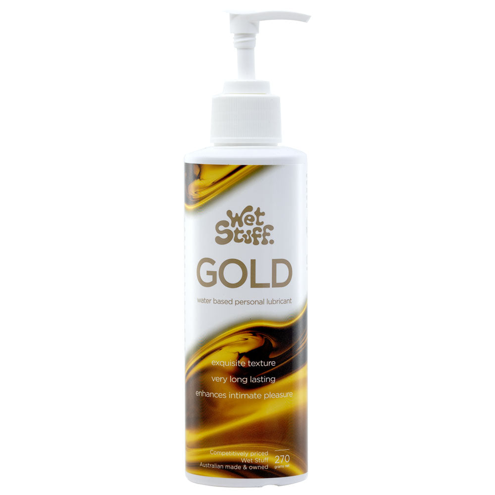 Wet Stuff Gold – Long-Lasting Clear Water-Based Lubricant 270g > Lube > Water Based