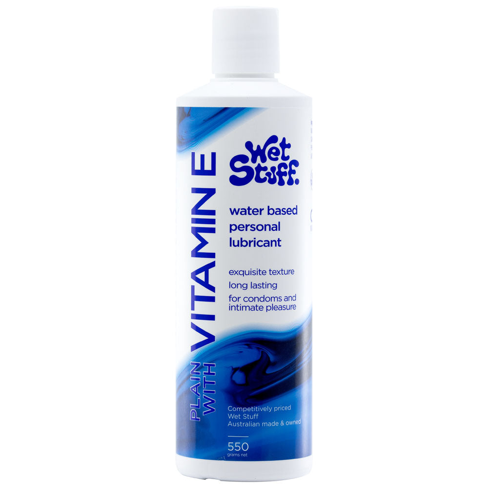 Wet Stuff Plain with Vitamin E – Water-Based Lubricant 550g Disc Top Bottle Default Title > Lube > Water Based