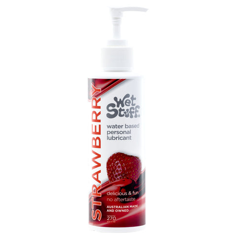 Wet Stuff Strawberry Edible Lubricant Pump 270g Flavoured Lube