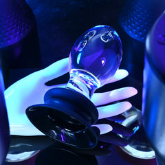 Gender X Crystal Ball - Glass Butt Plug with Suction Base 10.1cm