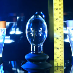 Gender X Crystal Ball - Glass Butt Plug with Suction Base 10.1cm