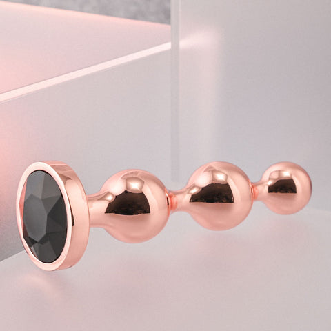 Gender X GOLD DIGGER SMALL - Small Butt Plug with Black Gem Base > Anal Range > Jewel Butt Plugs