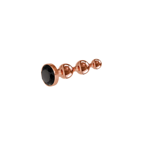 Gender X GOLD DIGGER SMALL - Small Butt Plug with Black Gem Base > Anal Range > Jewel Butt Plugs