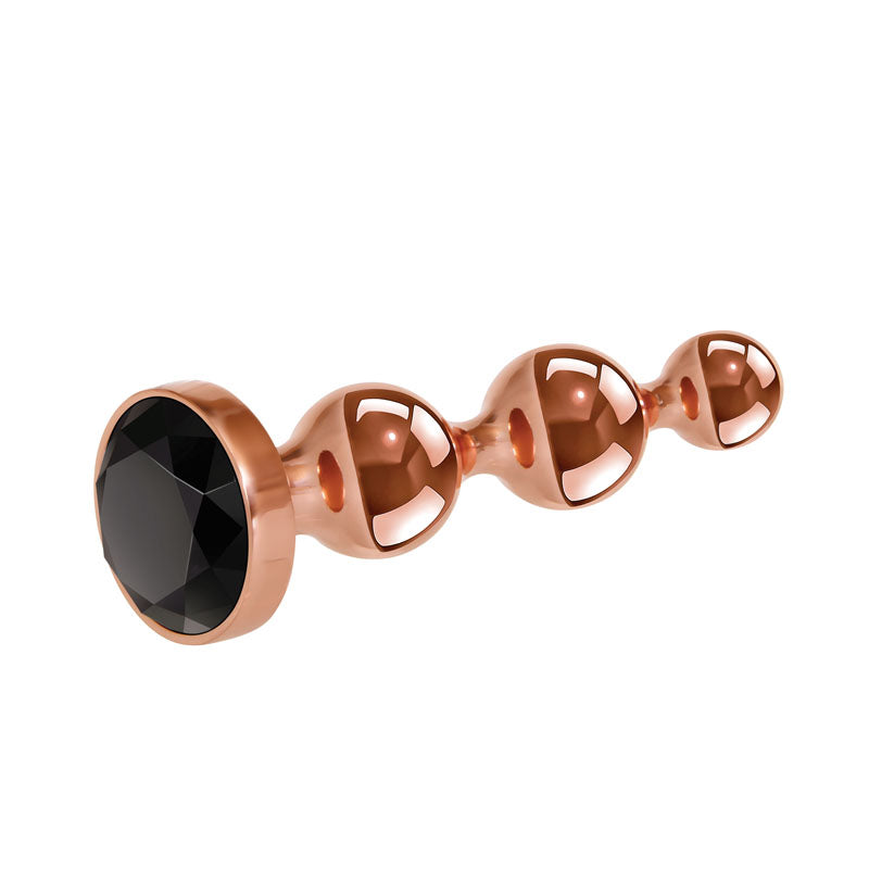 Gender X GOLD DIGGER Large -  Large Butt Plug with Black Gem Base