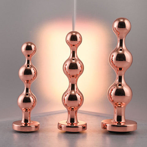Gender X GOLD DIGGER SET - Metallic Butt Plugs - Set of 3 Sizes > Anal Range > Butt Plug Kits