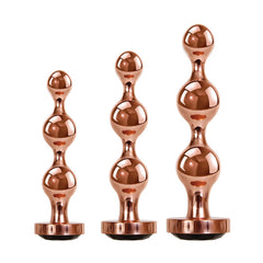 Gender X GOLD DIGGER SET -  Metallic Butt Plugs - Set of 3 Sizes