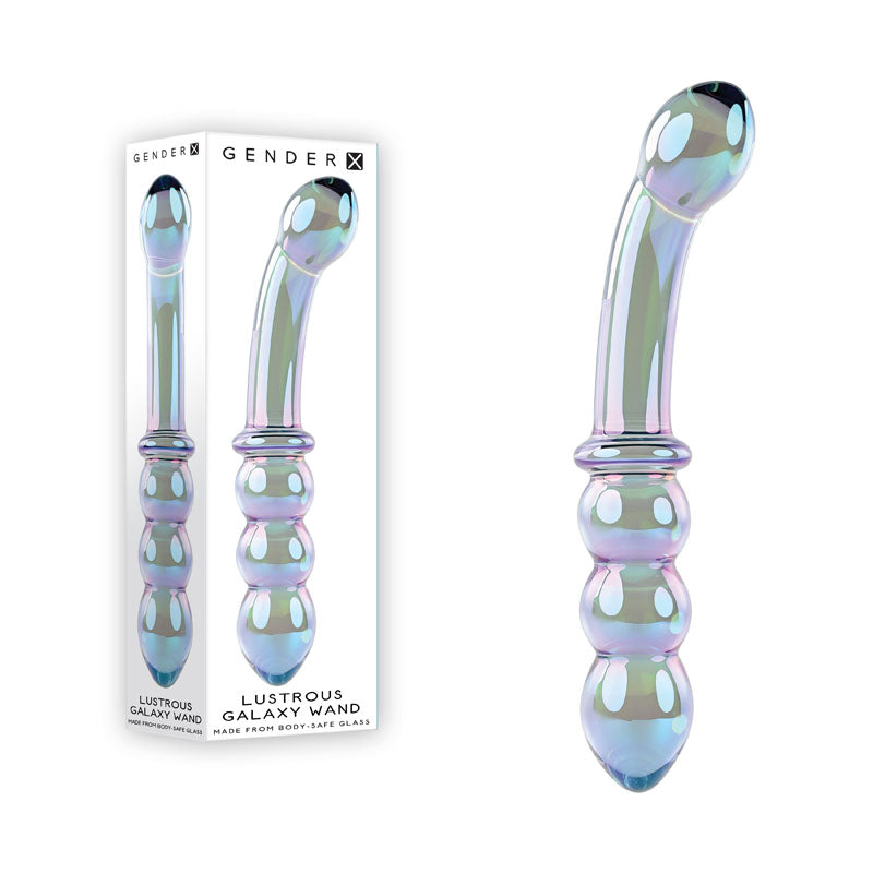 Gender X Lustrous Galaxy Wand – 18.5 cm Double-Ended Glass Massager > Glass > Dildos Main image