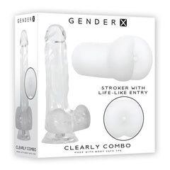 Gender X CLEARLY COMBO -  Dildo and Masturbator Set